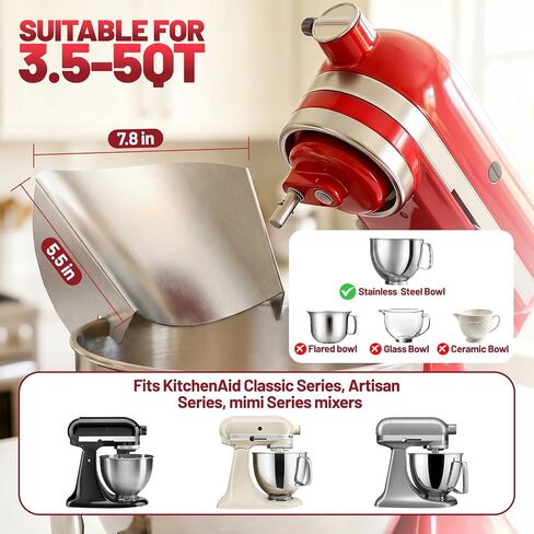 Pouring Chute for Kitchenaid Mixer Pouring Shield for Stand Mixer in Kuwait