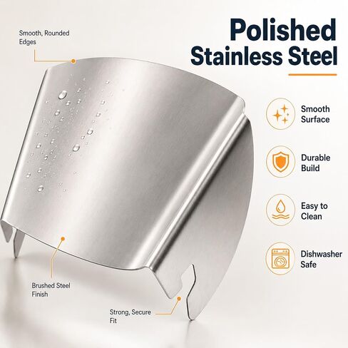 Pouring Chute Compatible with KitchenAid Stand Mixer Metal Bowls, Dishwasher Safe Polished Food Grade Stainless Steel Pouring Chute for Kitchenaid mixer in Kuwait
