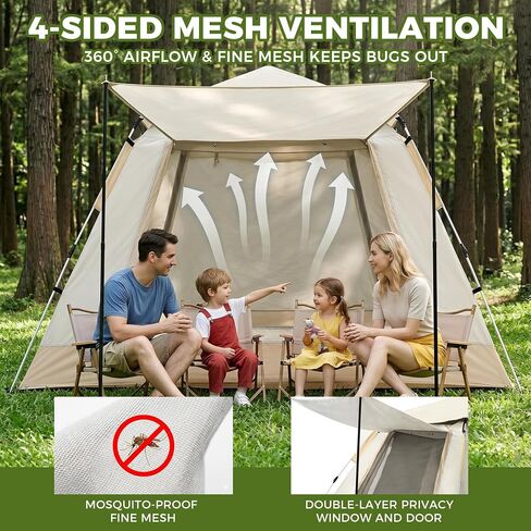 Oryxearth Pop Up Tent for Camping, Instant Setup Outdoor Shelter in Saudi Arabia