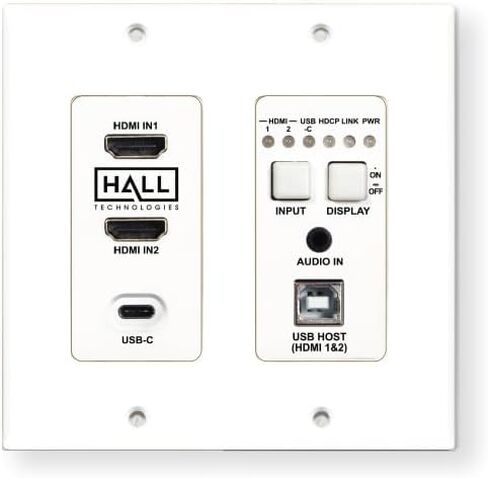 Hall Technologies HT-DSCV2-70-TX-US 2-Gang High-Definition Baseband Transmission 2.0 Wall Plate Transmitter in Kuwait