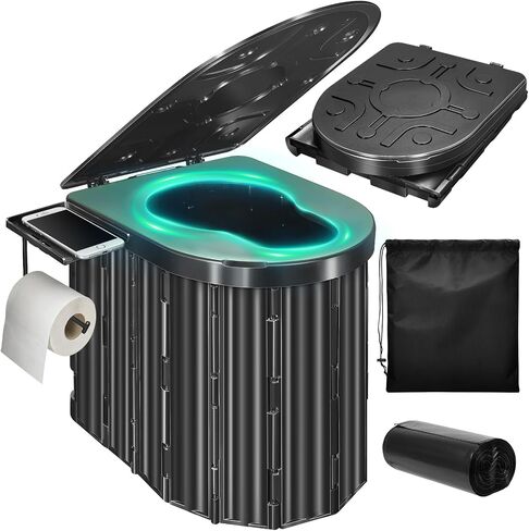 GGC Portable Toilet for Camping, 15" Tall Portable Potty for Adults in Kuwait