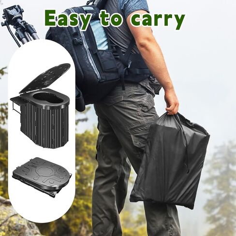 GGC Portable Toilet for Camping, 15" Tall Portable Potty for Adults in Kuwait