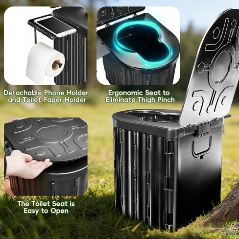 GGC Portable Toilet for Camping, 15" Tall Portable Potty for Adults in Kuwait