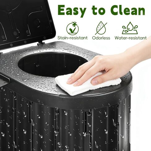 GGC Portable Toilet for Camping, 15" Tall Portable Potty for Adults in Kuwait
