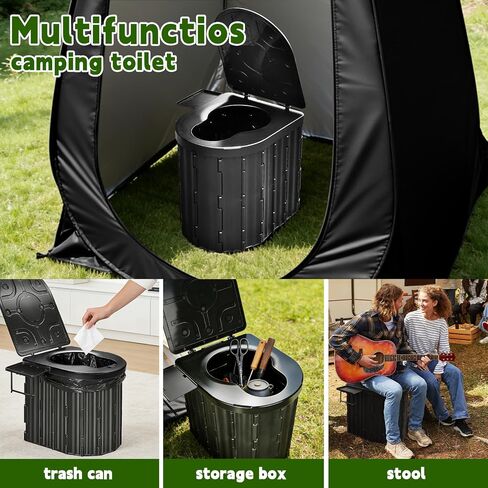 GGC Portable Toilet for Camping, 15" Tall Portable Potty for Adults in Kuwait