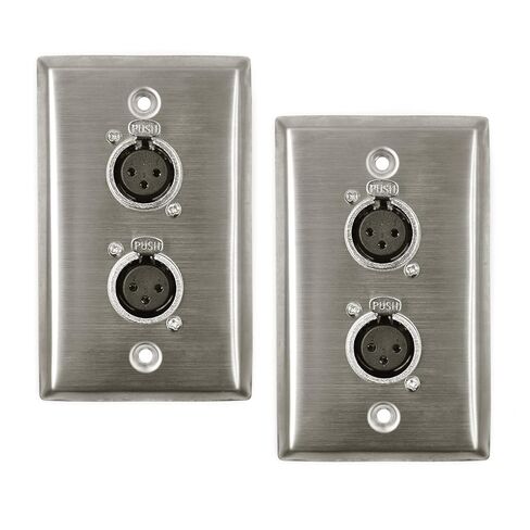 2 حزمة لوحة حائط XLR، موصل لوحة ذكر مزدوج 3 دبابيس in Kuwait