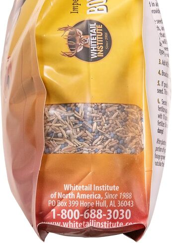 Whitetail Institute BowStand Deer Food Plot Seed، العلف السنوي المصمم لجذب الغزلان إلى قطع الطعام الصغيرة البعيدة لصيد القوس، يمكن زراعته باستخدام الأدوات اليدوية، 4 رطل (4500 قدم مربع) in Kuwait