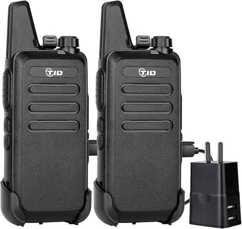 TIDRADIO TD-M8s Walkie Talkies for Adults with Earpiece (8 Pack) Long Range Two Way Radio with 6 Way Multi Gang Charger and USB Charger for Warehouse Business Church and Retail in Saudi Arabia
