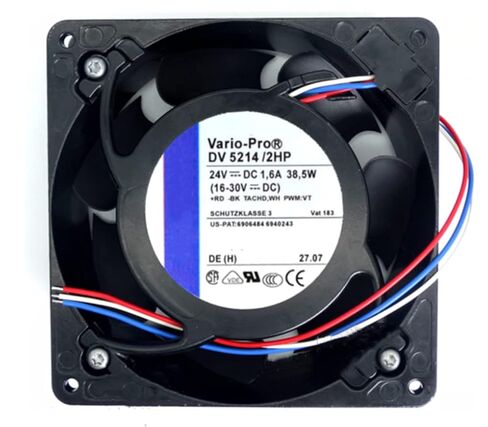 DV5214/2HP 24VDC 1.6A 38.5W 127X127X38mm 3-Wire 12738mm مروحة تبريد in Saudi Arabia
