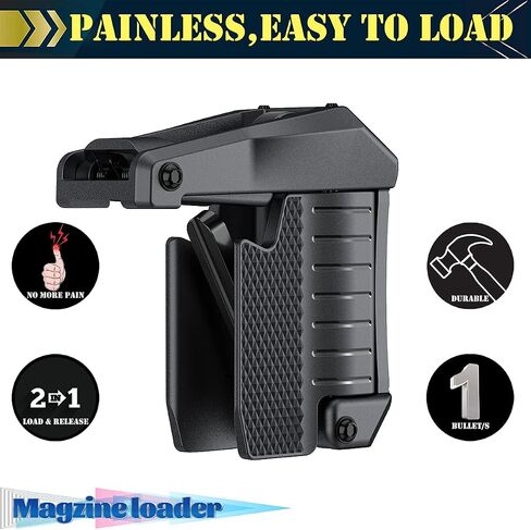 DD Magazine 9mm Speed Loader - Fast & Easy Reloading Simplifies Magazine Loading,Fits Glock 17,18,19,22,23,24,26,27,34,35,45 and 47 in Kuwait
