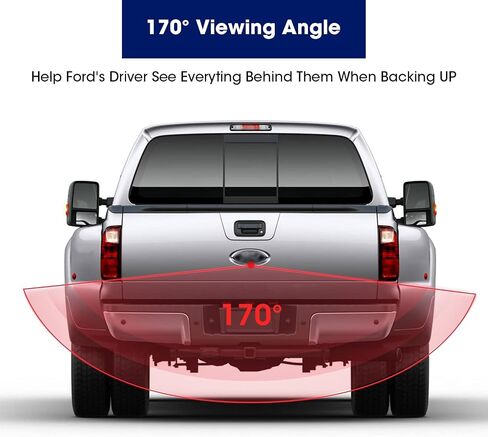 Aftermarket Emblem Backup Camera with Housing Bezel Kit for Ford Trucks in Saudi Arabia