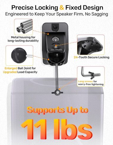 Surround Sound Satellite Speaker Ceiling Wall Mount, Swivel & Tilt, 2-Pack in Kuwait