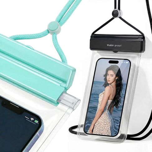 جراب هاتف مقاوم للماء IPX8، عبوتان لهاتف iPhone لنظام Android 7.2 بوصة in Kuwait