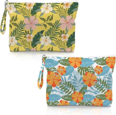 Fokongna Wet Bag, 2 Pack Reusable Waterproof Storage Pouch for Travel Gym Beach Pool, Store Swimsuits Toiletries Cosmetics Daily Essentials in Kuwait