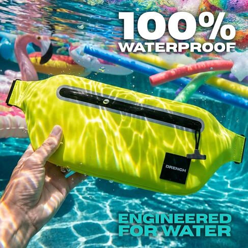 DRENCH Waterproof Waist Pack Bundle – Blue + Yellow, 2 Waterproof Fanny Packs + 2 Floating Phone Pouches, IPX8 Waterproof Dry Bags for Lake, Beach, Boating & Travel in Kuwait