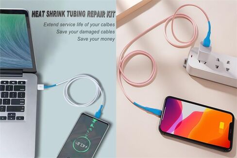 30PCS Charger Protector, Cable Protector, Spiral Charger Cord Protector, Flexible Cable Cord Saver, Tube Wrap Cable Wire Kit for DIY in Kuwait