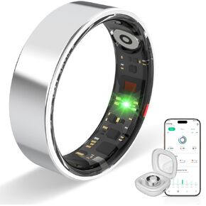 Smart Ring for Women & Men, Fitness Tracker Health Ring(Silver, 7) in Saudi Arabia
