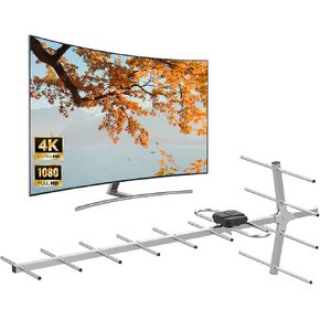 Digital HD TV Antenna,Antenna with Long Range Reception,Digital OTA TV Antenna with9.89FT,Supports 4K, 1080P and 118Miles All Smart/Old TVs in Saudi Arabia