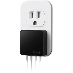 Nekmit USB C Charger, Thin Flat 52W 4-Port Fast Wall Charger with Two 20W Power Delivery and 2 Port for iPhone 14/14 Pro/14 Pro Max, Galaxy, Pixel, iPad Pro, AirPods More, Upgraded in Saudi Arabia