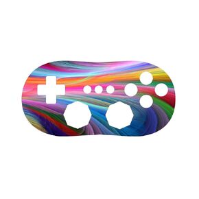 Fractal Rainbow Ocean Vinyl Decal Sticker Skin by Debbie's Designs for Wii Classic Controller in Saudi Arabia
