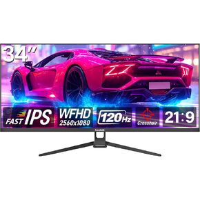 Gawfolk Gaming Monitor 34 inch IPS 120Hz, Ultrawide PC Screen 2560×1080P in Saudi Arabia
