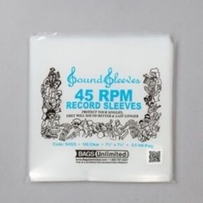Bu S4525 45 Rpm LP Outer Sleeve 100 Cnt Clear - Bags Unlimited S4525 - 7 Inch 45 RPM Record Outer Sleeve - 100 Count (Clear) in Saudi Arabia