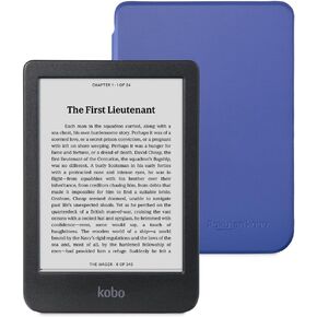 Kobo Clara BW Black eReader & Cobalt Blue SleepCover Bundle | 6" Glare-Free Touchscreen with ComfortLight PRO | Dark Mode Option | Waterproof | Built-in-2-Way Stand Cover in Saudi Arabia