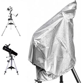 Telescope Cover for MaxUSee 70mm Refractor 2018-Present, Outdoor Indoor Astronomical Telescope Protective Cover, Dust Rain Sun Protection with Adjustable Drawstring,B Silver in Saudi Arabia