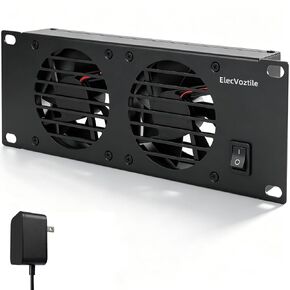 10 inch 2U Rack Mount Fan Panel with Switch, Metal Case in Saudi Arabia