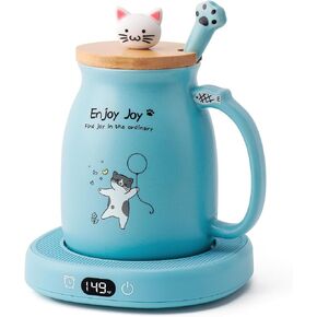 Coffee Mug Warmer Cat Mug Set Electric Smart Heated Cup Wax Warmer for Desk in Kuwait