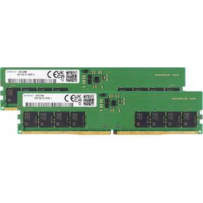 سامسونج 32 جيجابايت (2 × 16 جيجابايت) DDR5 5600 ميجا هرتز PC5-44800 CL46 UDIMM 1Rx8 رتبة واحدة 1.1 فولت غير ECC DIMM 288-Pin ذاكرة وصول عشوائي للكمبيوتر المكتبي in Kuwait