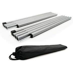 Tent Poles,Adjustable Steel Rods for Camping Tarps,Backpacking,Shelters,Portable Tarp Poles Rods-2 Pack (Black) in Saudi Arabia