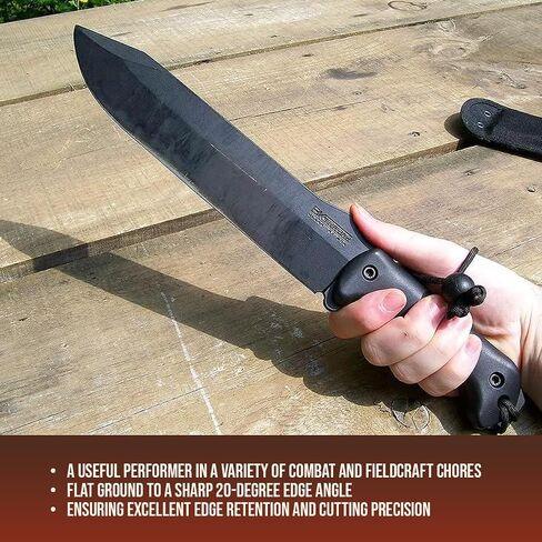 KA-BAR Becker BK9T Tactical Combat Bowie Knife – 9.25" 1095 Cro-Van Steel Blade, Black & Tan Grip, MOLLE-Compatible Nylon Sheath in Saudi Arabia