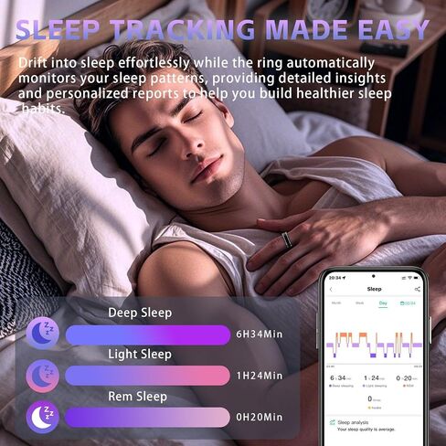 Activity Tracker Ring for Men – Fitness Tracker Ring with Black 8 in Kuwait