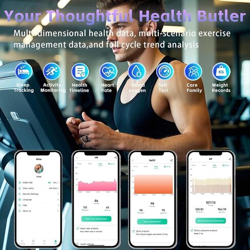 Activity Tracker Ring for Men – Fitness Tracker Ring with Black 8 in Kuwait