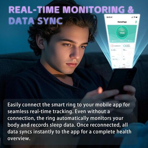 Activity Tracker Ring for Men – Fitness Tracker Ring with Black 8 in Kuwait