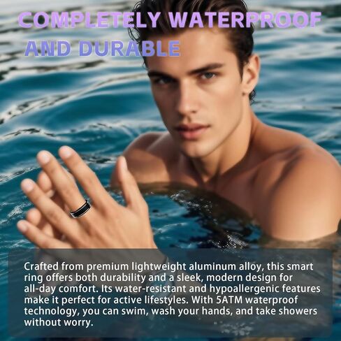 Activity Tracker Ring for Men – Fitness Tracker Ring with Black 8 in Kuwait