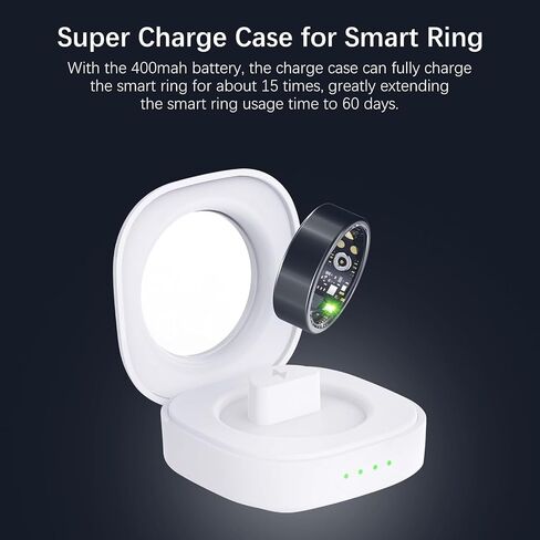 FKGZJF Smart Ring for Women Men, Fitness Ring with Heart Rate, Blood Oxygen, HRV, Stress, Sleep Tracker, Step Tracker, No Subscription Fee, lP68 Waterproof Smart Ring for iPhone & Android (Black, 8#) in Kuwait