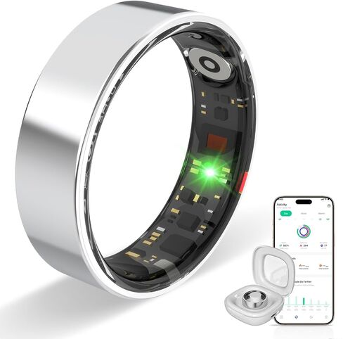 Smart Ring for Women & Men, Fitness Tracker Health Ring(Silver, 7) in Saudi Arabia