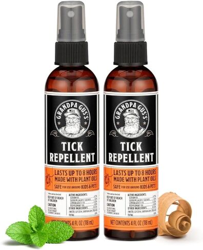 Grandpa Gus's Natural Tick and Mosquito DEET-Free Repellent Spray, 4 oz in Kuwait