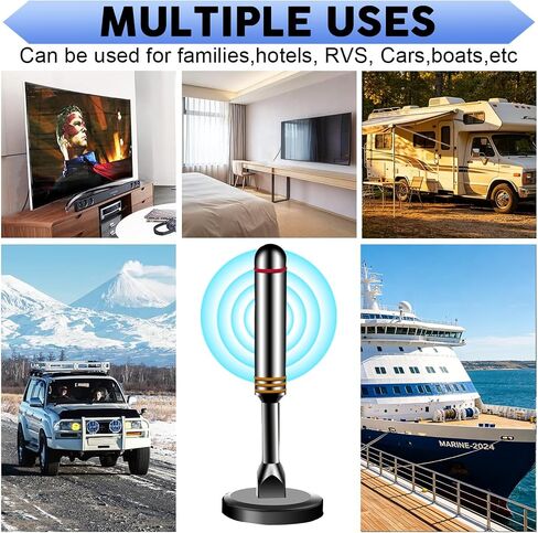 Antenna for Smart TV Indoor,Digital Antenna for Smart TV with 105-Miles,Supports 4k, 1080p for TVs Without Cable and Long Range Reception 9.74FT Long in Saudi Arabia