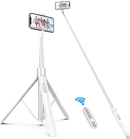 ATUMTEK 51" Selfie Stick Tripod, All in One Extendable Phone Tripod Stand with Bluetooth Remote 360° Rotation for iPhone and Android Phone Selfies, Video Recording, Vlogging, Live Streaming, Black in Kuwait