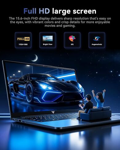 كمبيوتر محمول KAIGERR 2026، 24 جيجابايت DDR5 512 جيجابايت SSD، Intel Core i5 (حتى 4.5 جيجا هرتز) in Kuwait