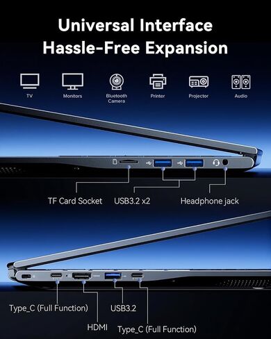 كمبيوتر محمول KAIGERR 2026، 24 جيجابايت DDR5 512 جيجابايت SSD، Intel Core i5 (حتى 4.5 جيجا هرتز) in Kuwait