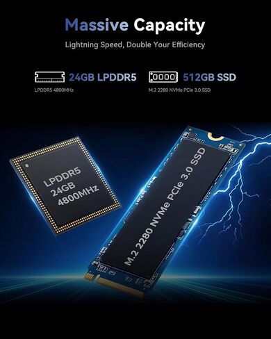 كمبيوتر محمول KAIGERR 2026، 24 جيجابايت DDR5 512 جيجابايت SSD، Intel Core i5 (حتى 4.5 جيجا هرتز) in Kuwait