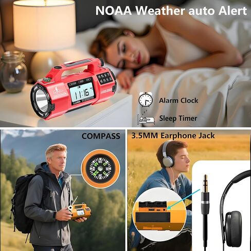 NOAA Emergency Weather Radio AM/FM/SW Solar Hand Crank in Saudi Arabia