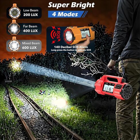 NOAA Emergency Weather Radio AM/FM/SW Solar Hand Crank in Saudi Arabia