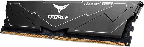 TEAMGROUP T-Force Vulcan Alpha DDR5 Ram 16GB (1x16GB) 6000MHz (PC5-48000) CL38 وحدة ذاكرة سطح المكتب ذاكرة الوصول العشوائي (أسود) ذاكرة AMD المحسنة - FLABD516G6000HC38A01 in Kuwait