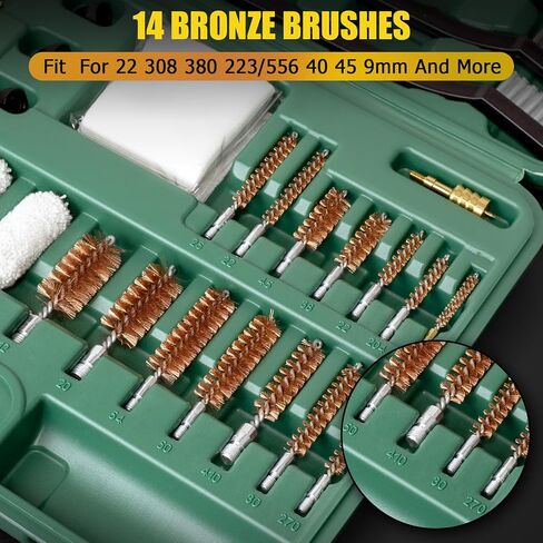 focopot Gun Cleaning Kit Universal with 5.56/.223 Cleaning Snake,Brass Jags in Kuwait