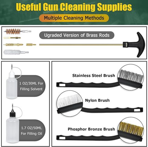 focopot Gun Cleaning Kit Universal with 5.56/.223 Cleaning Snake,Brass Jags in Kuwait